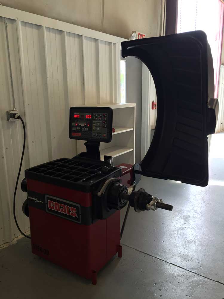 Tire machine at our auto repair shop