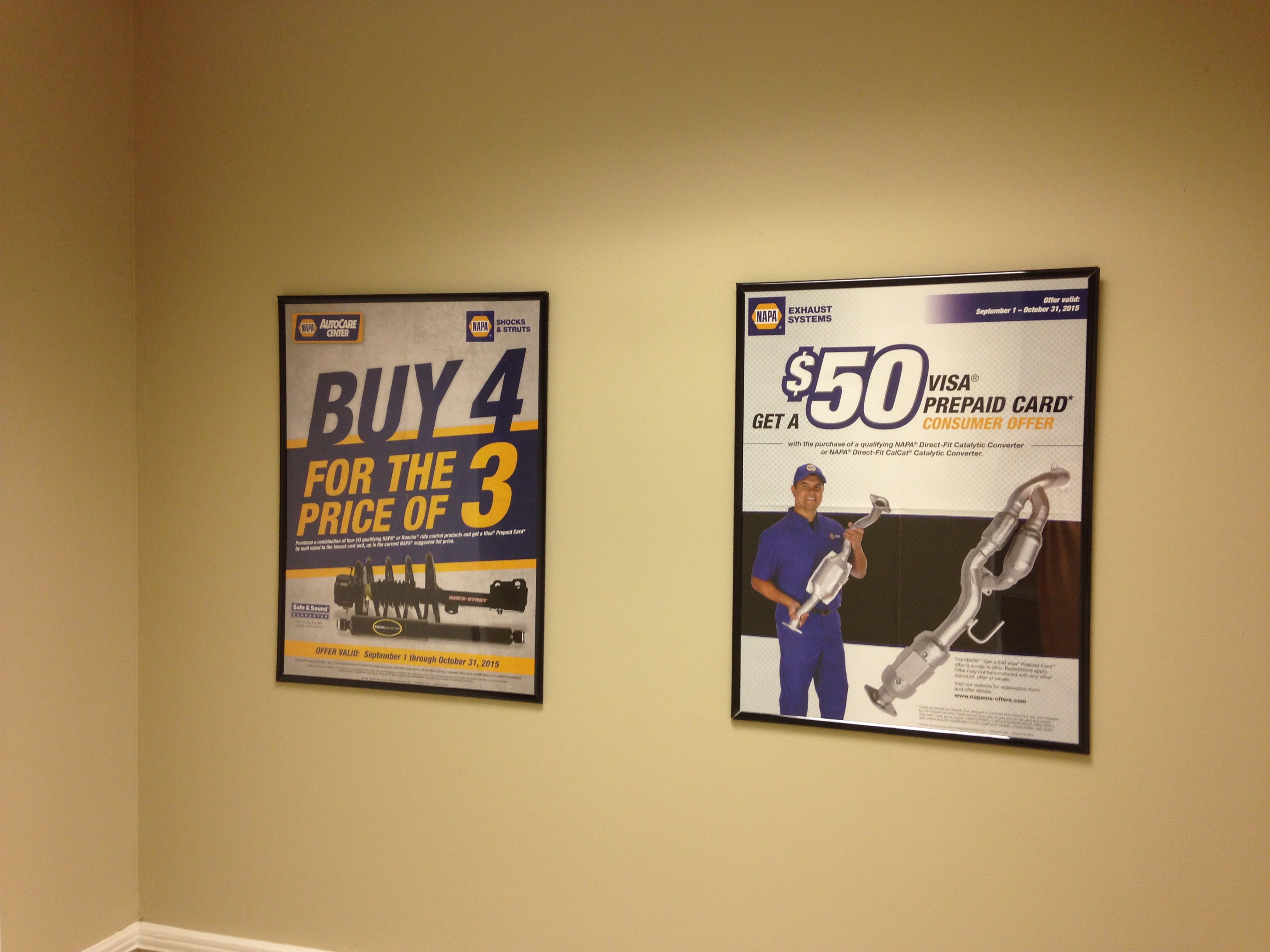 Other signs on the wall at our auto repair shop - Snider Auto Care